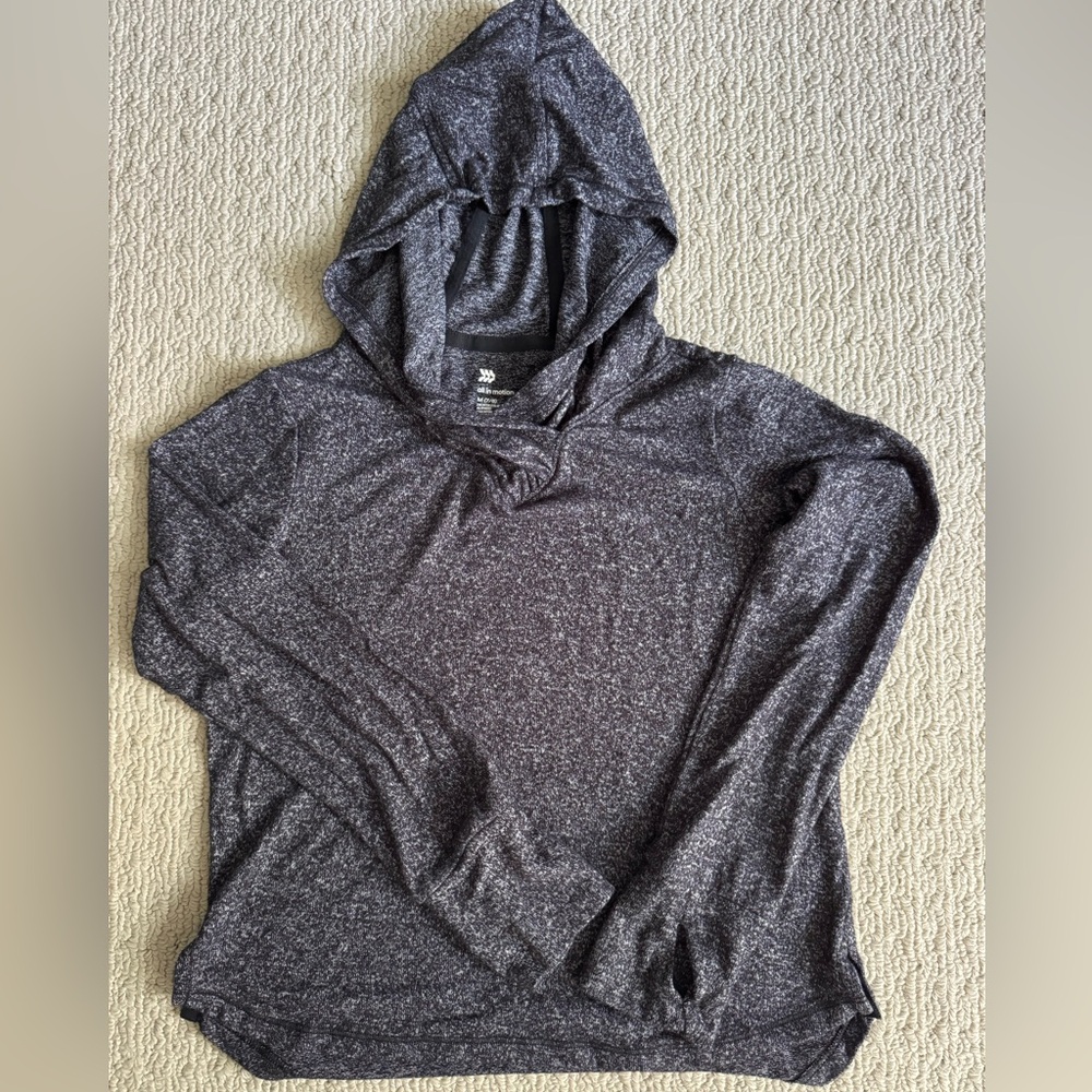 All in Motion Charcoal and Black Knit Hoodie